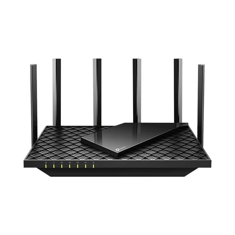 ARCHERAX73 Router WiFi 6 Doble Banda / AX5400 MU-MIMO 4X4 y OFDMA / 1 puerto WAN 10/100/1000 Mbps / 4 puertos LAN 10/100/1000 Mbps / 1 puerto USB 3.0 /  6 potentes antenas / Administración App (Tether) o Página web / Protección HomeShield