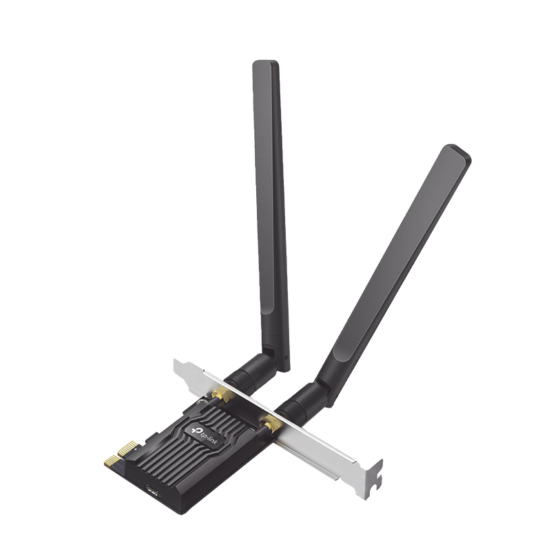 ARCHER-TX20E Adaptador  PCIe inalámbrico doble banda AX1800 Mbps / Seguridad Inalámbrica WPA3 /Antena de alta ganancia / Tecnología MU-MUMO 2X2 / Soporte de perfil bajo y Altura completa / Bluetooth 5.2