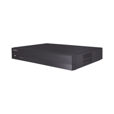 NVR 4 canales grabacion hasta 8MP / H.265, H.264 / P2P Wisenet / 4 puertos PoE Plug and play / soporta 1 disco duro (no incluido). - Toer