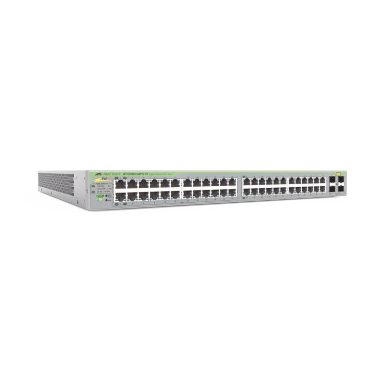 Gigabit webSmart switch, 48 Puertos Totales, 24c/PoE+ 10/100/1000T, 4 Puertos SFP