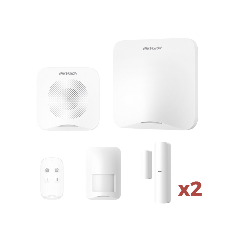 AXHOME-KIT-WIFI (AX HOME) KIT de Alarma AX HOME / Incluye: 1 Hub con batería de respaldo / 1 Llavero / 1 PIR / 2 Contactos Magnéticos / 1 Sirena / Wi-Fi / Compatible con Hik-Connect P2P y Hik-Partner PRO