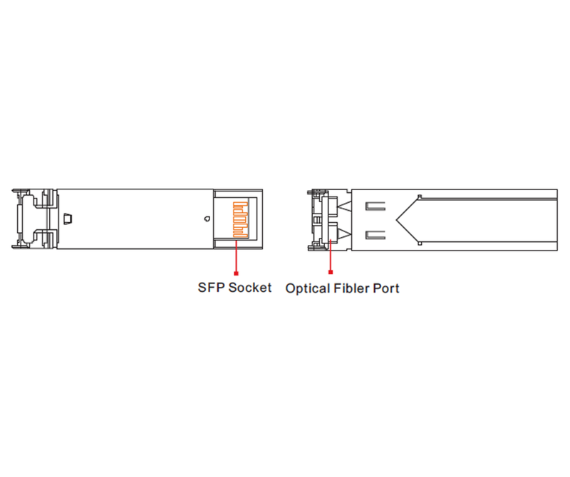 UTEPO SFP125G20KM - Transceptor de fibra óptica SFP monomodo, con conector LC, velocidad de 1250 Mbps y alcance de hasta 20 km de conexión