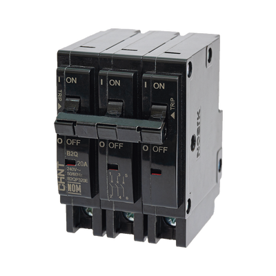MCB - Interruptor Termomagnético Enchufable, Serie: B2Q, 3P, 40A, 240V  (SKU:1002299) - Toer