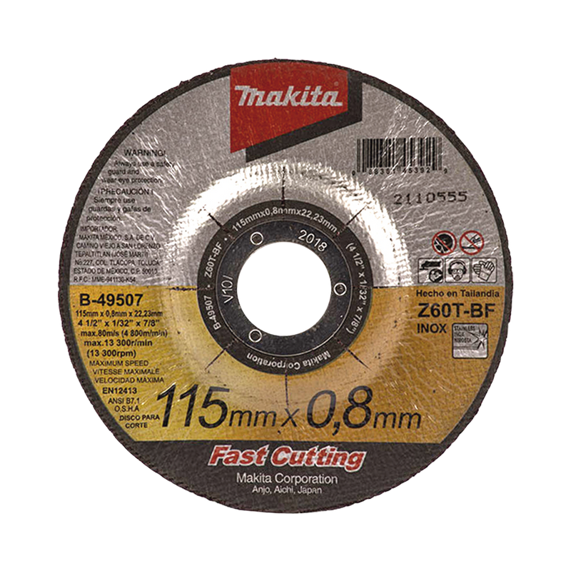 Disco 4 1/2/ Inox y Acero  / Corte Rápido