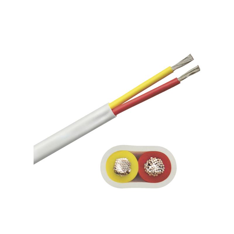 Rollo de cable plano grado marino calibre 12, de 2 conductores (rojo y amarillo) de 500 pies (152.4 m).