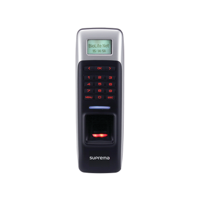 BioLite Net Lector de Huella con Teclado y Proximidad (13.56MHz Mifare/DesFire) Protección IP65 / Uso con BioStar 2