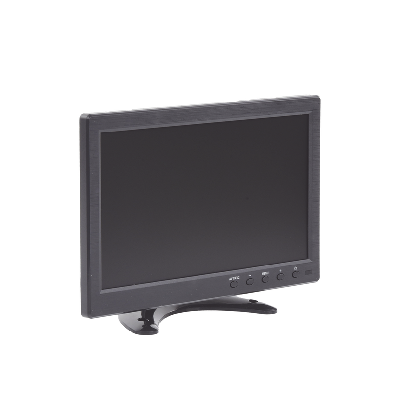 Monitor 10.1 TFT-LCD ideal para colocar en vehículos o DVR/NVR. Entradas de video HDMI, VGA y RCA (CVBS)
