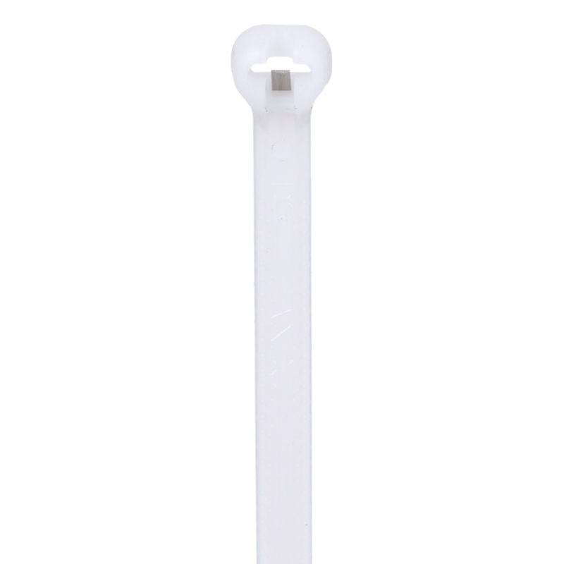 BT3S-C Cincho de Nylon 6.6 Dome-Top® Con Lengüeta de Bloqueo de Acero Inoxidable, 305 mm largo x 4.7mm ancho, Color Natural, Paquete de 100pz