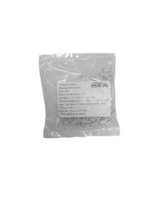 TCE LMG-NCC-5mm-GYQ50 - Grapa cuadrada de pared / medida interna 5 mm / Altura 6 mm / Color gris / Bolsa de 50 piezas