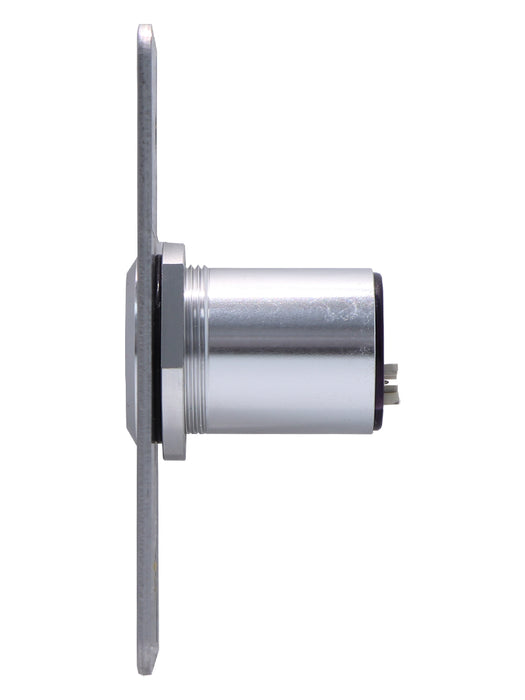 YLI ISK841BLED - Botón de Salida sin Contacto, Indicador LED, Acero Inoxidable, 12 VCC, Función NC/NO, Distancia de Detección y Retardo del Relevador Ajustables