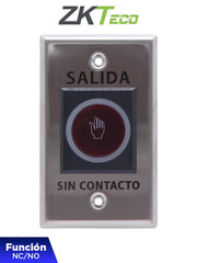ZKTECO TLEB102 - Botón de Salida sin Contacto, Serie K11, Indicador LED, Acero Inoxidable, 12 VCC, Función NC/NO, Distancia de Detección hasta 10 cm - Toer