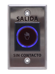 ZKTECO TLEB102 - Botón de Salida sin Contacto, Serie K11, Indicador LED, Acero Inoxidable, 12 VCC, Función NC/NO, Distancia de Detección hasta 10 cm - Toer