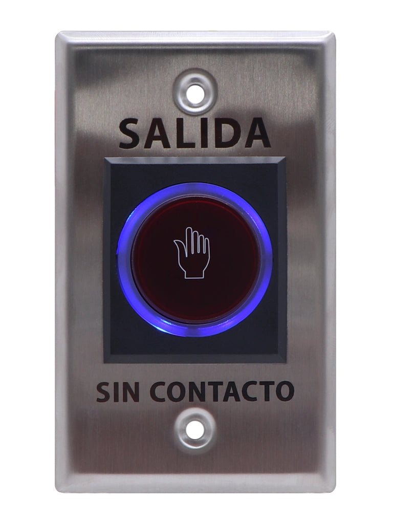 ZKTECO TLEB102 - Botón de Salida sin Contacto, Serie K11, Indicador LED, Acero Inoxidable, 12 VCC, Función NC/NO, Distancia de Detección hasta 10 cm - Toer