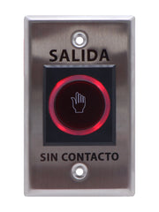 ZKTECO TLEB102 - Botón de Salida sin Contacto, Serie K11, Indicador LED, Acero Inoxidable, 12 VCC, Función NC/NO, Distancia de Detección hasta 10 cm - Toer