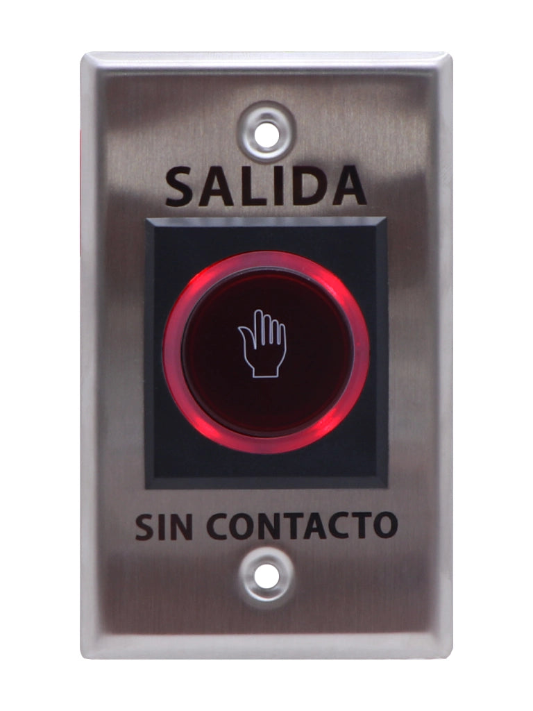 ZKTECO TLEB102 - Botón de Salida sin Contacto, Serie K11, Indicador LED, Acero Inoxidable, 12 VCC, Función NC/NO, Distancia de Detección hasta 10 cm - Toer