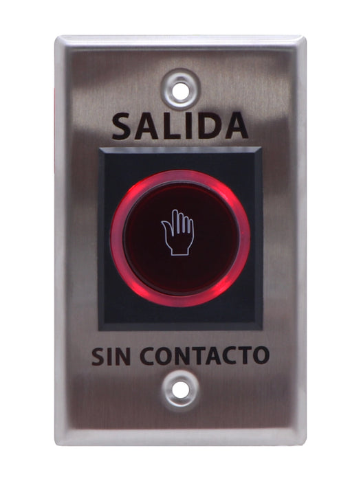 ZKTECO TLEB102 - Botón de Salida sin Contacto, Serie K11, Indicador LED, Acero Inoxidable, 12 VCC, Función NC/NO, Distancia de Detección hasta 10 cm - Toer