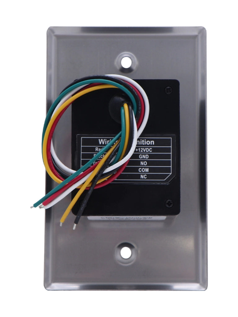 ZKTECO TLEB102 - Botón de Salida sin Contacto, Serie K11, Indicador LED, Acero Inoxidable, 12 VCC, Función NC/NO, Distancia de Detección hasta 10 cm - Toer