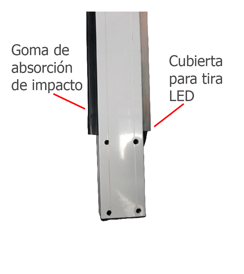 WEJOIN WJLBM3R - Brazo recto derecha LED tipo rectangular  de 3 metros / Compatible con barrera  LED derecha