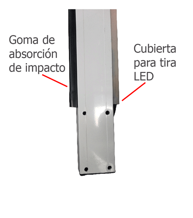WEJOIN WJLBM3R - Brazo recto derecha LED tipo rectangular  de 3 metros / Compatible con barrera  LED derecha
