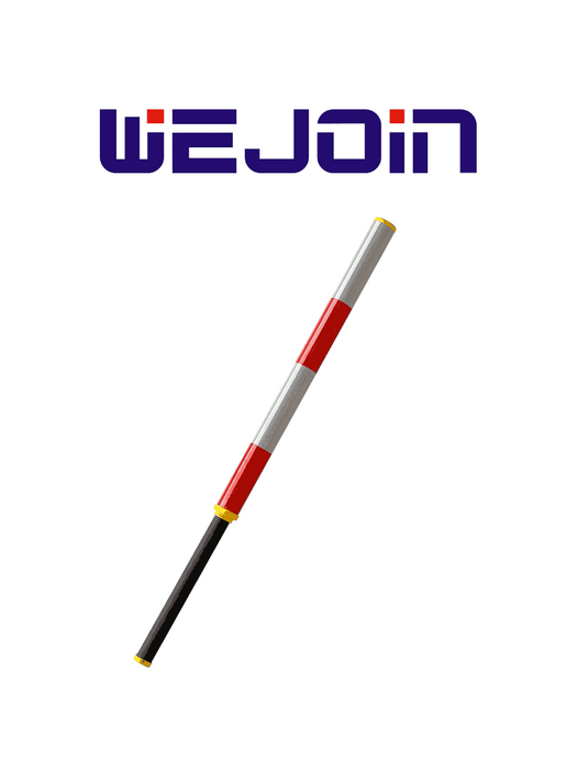 WEJOIN WJRCFBM3 - Brazo Recto Redondo de 3 metros / Fibra de Carbono / Cubierta de Esponja con Franjas Reflejantes / Sistema Abatible