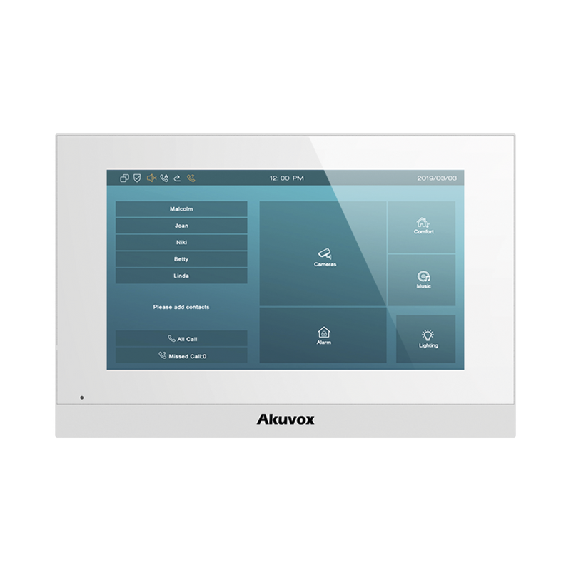 C313W Monitor Linux / Pantalla Touch de 7 Pulgadas / SIP / POE / WIFI / Compatible con Frentes de Calle Akuvox