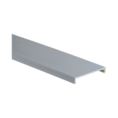 Tapa para Canaleta Ranurada, de 3.25 in de Ancho,  1.38 m de Largo, Color Gris