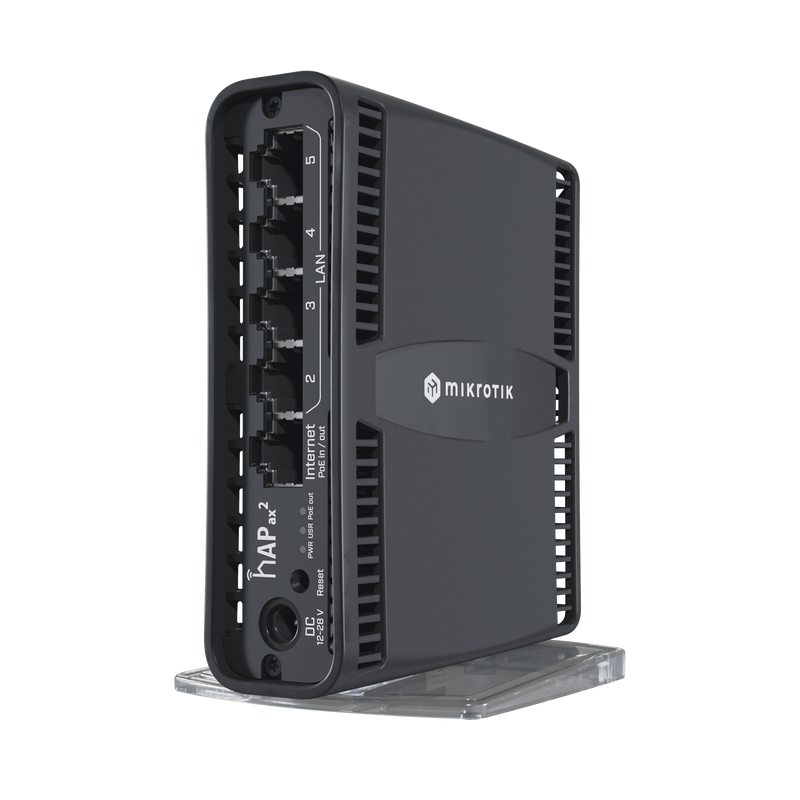 C52IG-5HAXD2HAXD-TC (hAP ax2) Router inalámbrico Wi-Fi 6 160mW de Potencia, 5 puertos gigabit, Port 1 PoE in/out