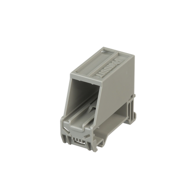 Adaptador de 1 Puerto, Para Conectores Tipo Mini-Com, Blindado, Montaje en Riel Din Estándar de 35mm, Color Gris Internacional - Toer