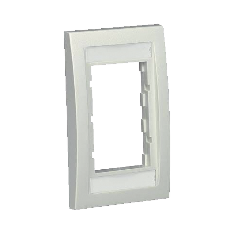 CBEIWY Marco de Placa Frontal Ejecutiva, Para dos Insertos de 1/2 o tres Insertos de 1/3, Color Blanco Mate