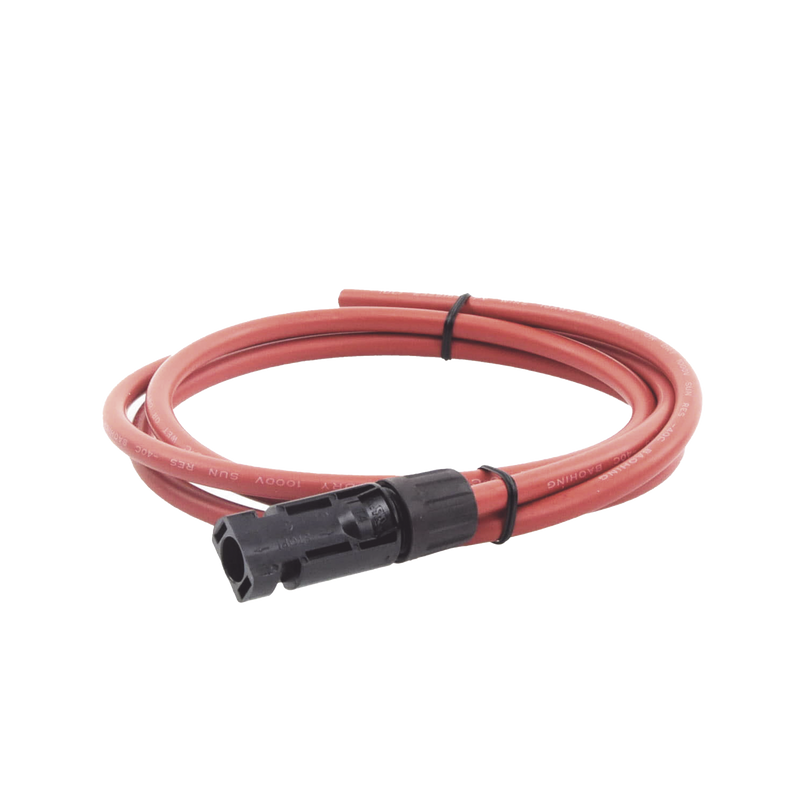 Cable Fotovoltaico, 1.5 m, Rojo, Calibre 10 AWG con Terminal MC4-M en un Extremo
