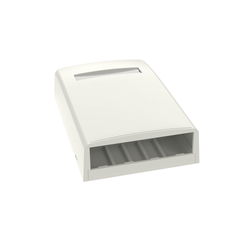 CBX4IW-AY Caja de Montaje en Superficie, Para 4 Módulos Mini-Com, Color Blanco Mate