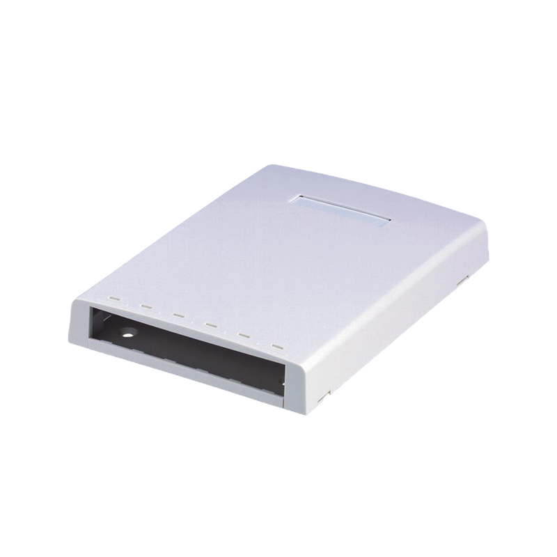 CBXF6WH-AY Caja de Montaje en Superficie, Con Accesorio para Resguardo de Fibra Óptica, Para 6 Módulos Mini-Com, Color Blanco
