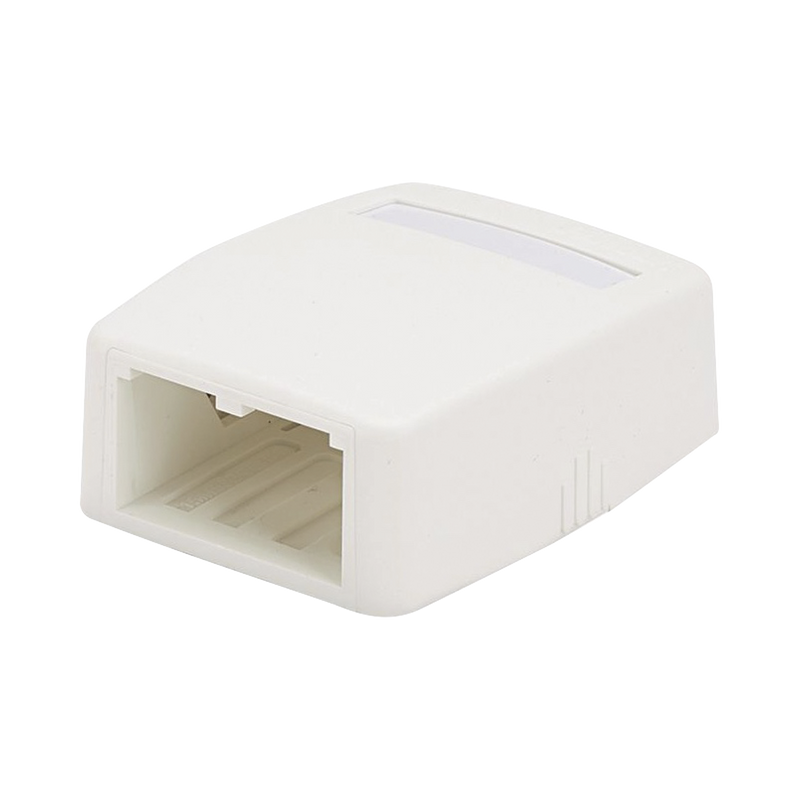 CBXQ2WH-A Caja de Montaje en Superficie, Para 2 Módulos Mini-Com, Color Blanco