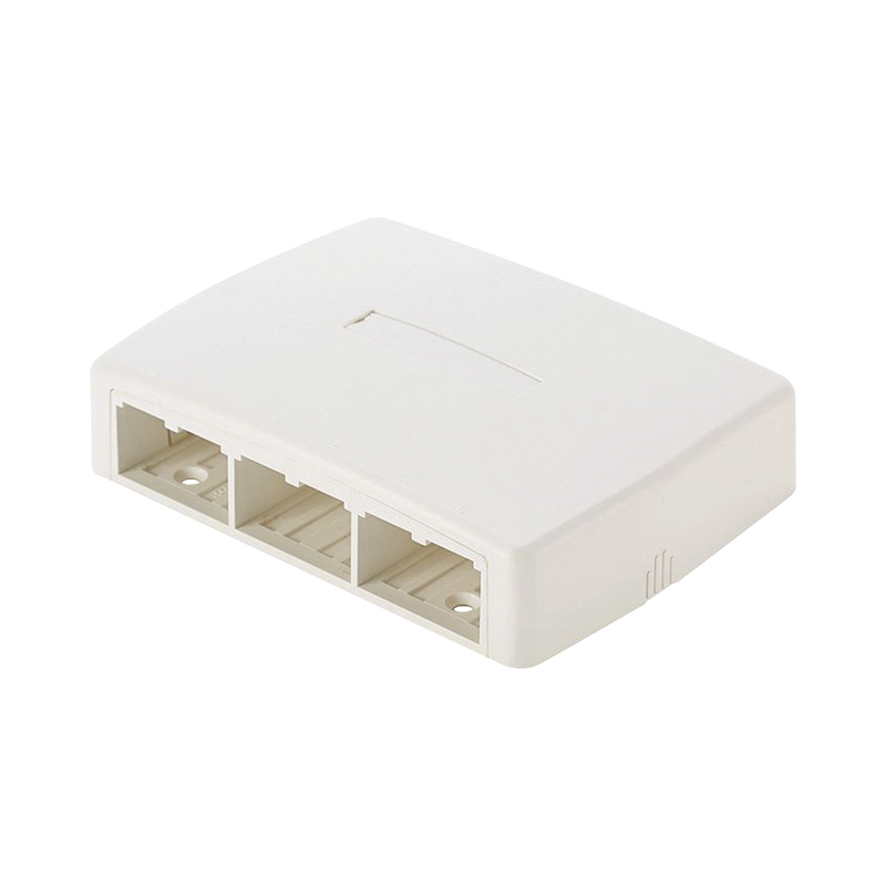 CBXQ6WH-A Caja de Montaje en Superficie, Para 6 Módulos Mini-Com, Color Blanco