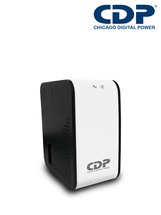 CDP R2C-AVR1008 - Regulador de 1KVA / 500W con 8 terminales de salida: 4 con protección de sobretensión y 4 con protección AVR, incluyendo protección de línea datos