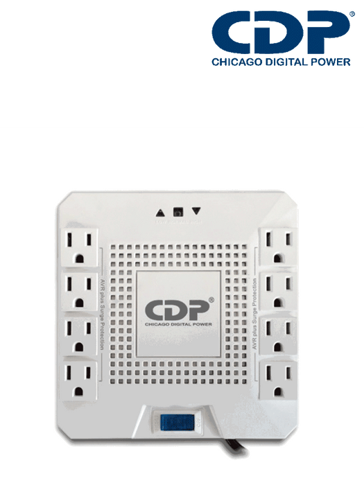 CDP R-AVR1808 - Regulador para equipos electrónicos de alto consumo, 1800VA / 1000W, con 8 tomas y protección.