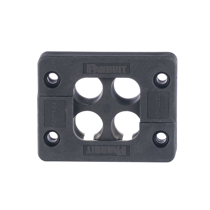 CEST1-B4 Pasacables de 4 Orificios de Marco Rectangular de 1.81 X 1.42, IP54,  para Cables Terminados, color Negro