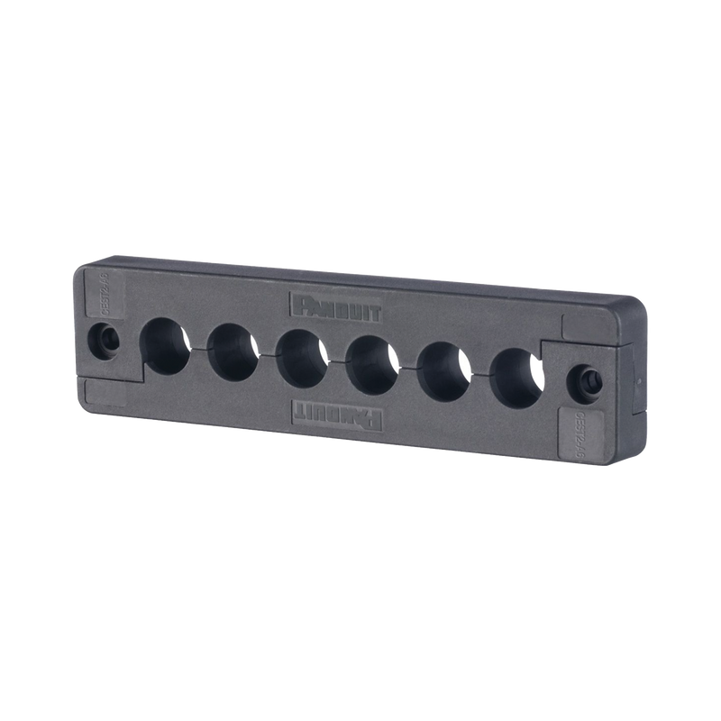 CEST2-A6 Pasacables  de 6 Orificios en Línea 4.41 X 0.67 IP65,  para Cables Terminados, Color Negro