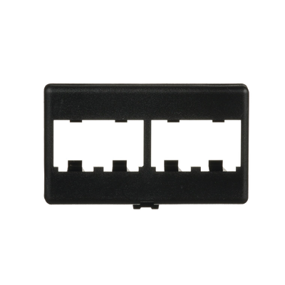 Placa de Mobiliario Modular Estándar, Salidas Para 4 Puertos Mini-Com, Color Negro - Toer