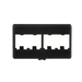 Placa de Mobiliario Modular Estándar, Salidas Para 4 Puertos Mini-Com, Color Negro - Toer
