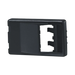 Placa de Mobiliario Modular Estándar, Salidas Para 2 Puertos Mini-Com Angulados, Color Negro - Toer