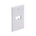 Placa de Pared Vertical Clásica, Salida Para 2 Puertos Mini-Com, Color Blanco - Toer