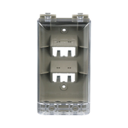 Placa de Pared Vertical, Resistente al Agua con Protección IP56, Acepta 4 Módulos Mini-Com, Color Gris - Toer