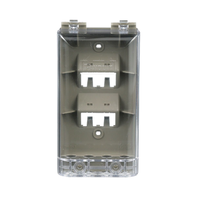 Placa de Pared Vertical, Resistente al Agua con Protección IP56, Acepta 4 Módulos Mini-Com, Color Gris - Toer