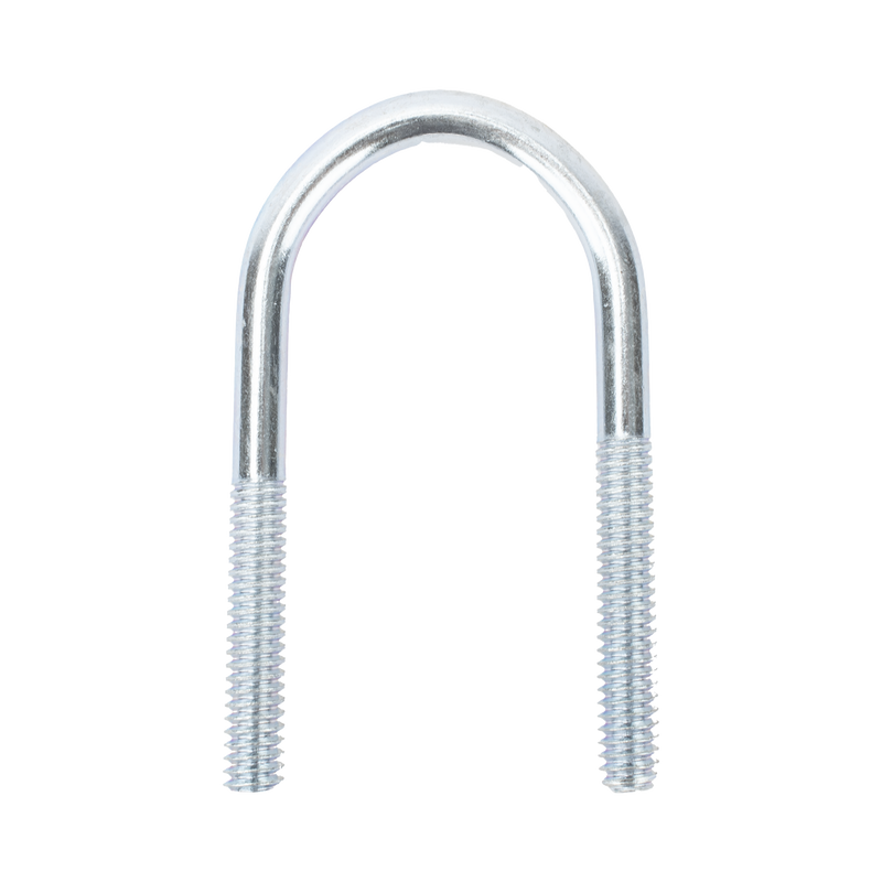 Abrazadera tipo U de 2 , con acabado Electro Zinc, no incluye tuercas y arandelas