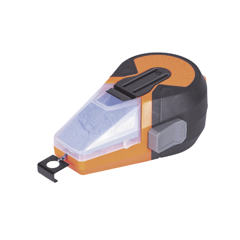 CHLK50B Línea de Tiza Autorretráctil con Tiza Azul para Trazado en el Trabajo.