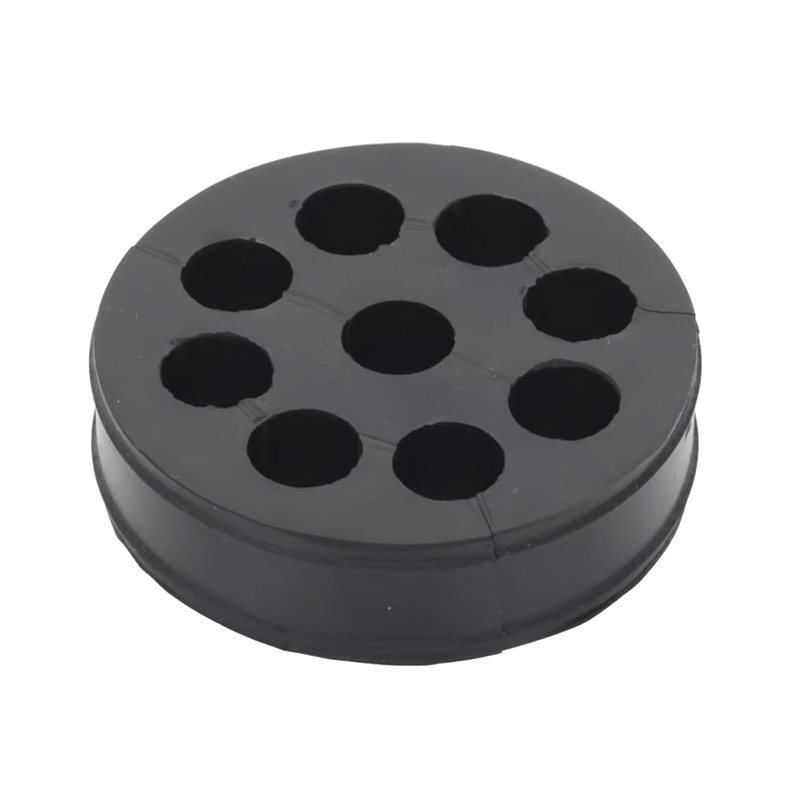 Inserto de Caucho de 4 Con Nueve Orificios para Cable de 1/2 in