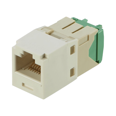 Conector Jack RJ45 Estilo TG, Mini-Com, Categoría 6, de 8 posiciones y 8 cables de Calibre 28/30 AWG, Color Blanco - Toer