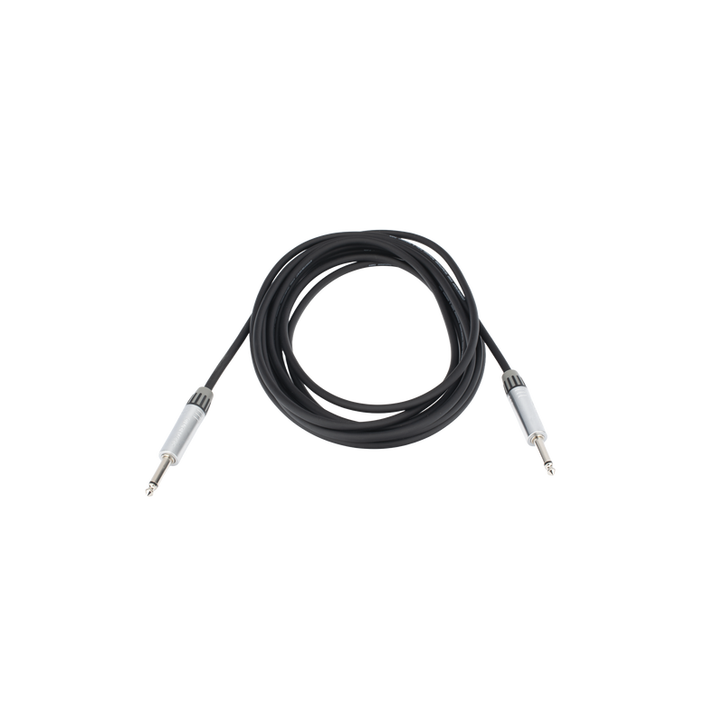 Cable de Audio | Plug 1/4 in a Plug 1/4 in Stereo | Carcasa Cromada | Conectores Seetronic | Longitud 5m