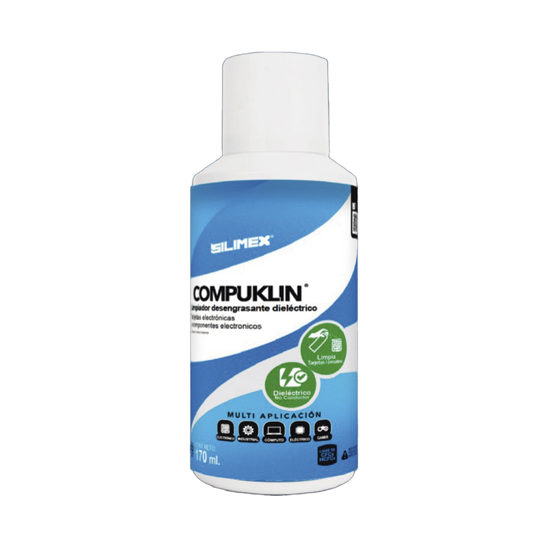 COMPUKLIN-170 Limpiador desengrasante en aerosol dielectrico, para tarjetas electrónicas y circuitos, bote 170 ml.
